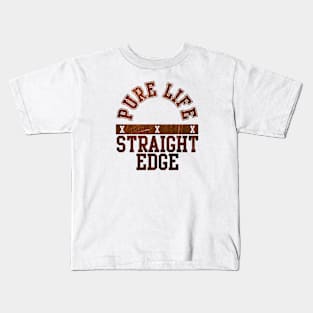 straight edge - pure life best Kids T-Shirt